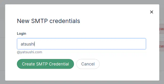 SMTP credentials